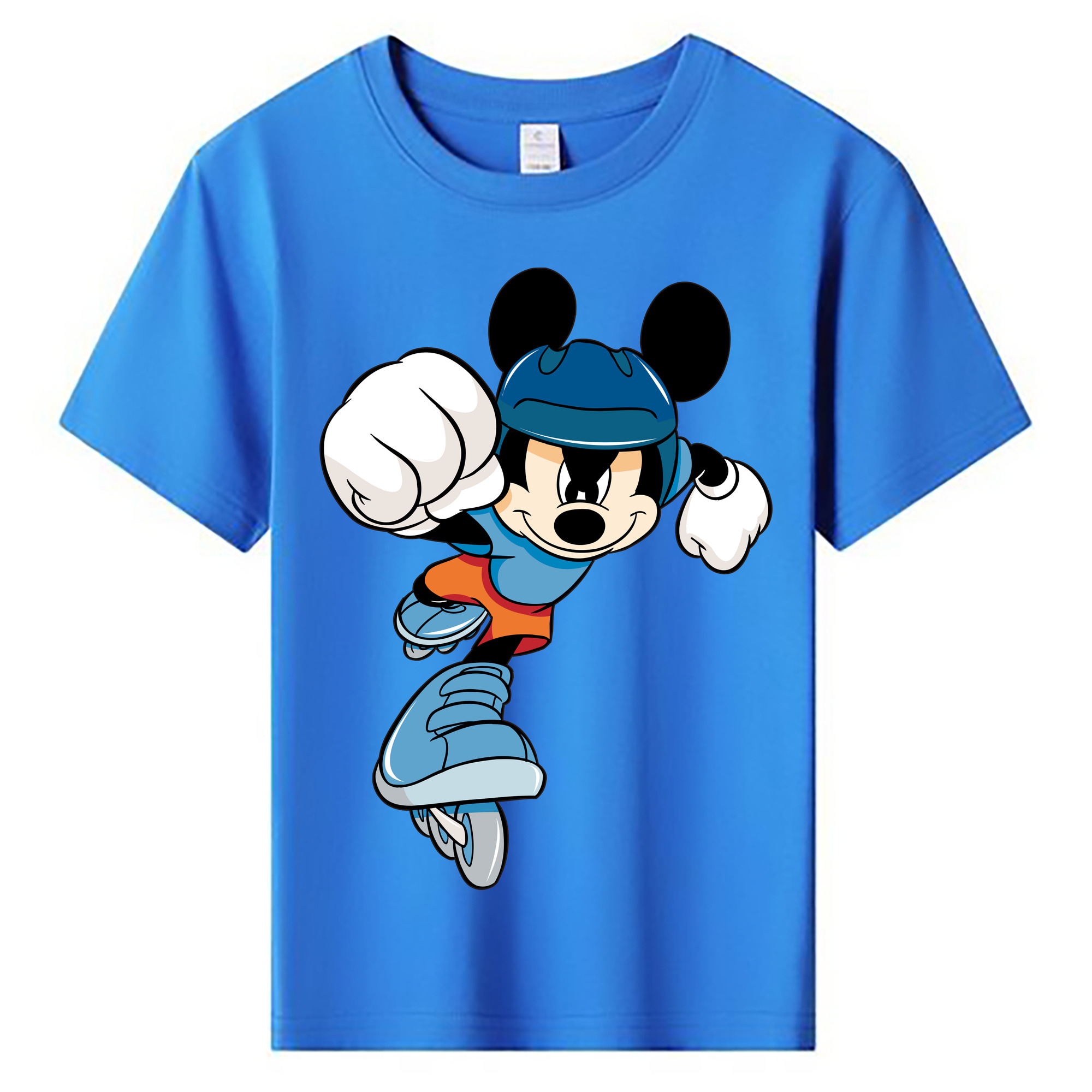 ミッキーマウス Mickey Mouse 綿100％キッズTシャツ（フロントプリント）